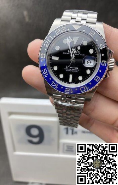 Rolex Batgirl GMT-Master II 126710BLNR Black Dial Blue & Black Ceramic Bezel 904L Steel Jubilee Bracelet SA3285 Movement