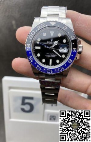Rolex Batman GMT-Master II 126710BLNR Black Dial Blue & Black Ceramic Bezel 904L Steel Oyster Bracelet SA3285 Movement