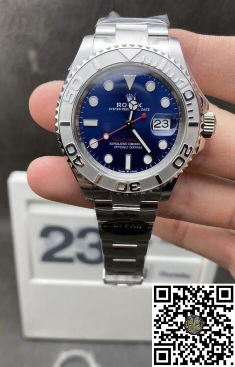 Yacht-Master 126622 Blue Dial with Red Second Hand 904L Stainless Steel Case & Oyster Steel Bracelet VR3235 Movement