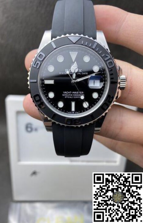 Yacht-Master 42mm 226659 Best Edition Black Dial 3D Black Ceramic Bezel on Black Oysterflex Strap VR3235