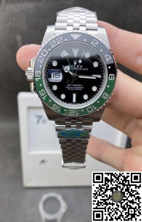 GMT-Master II 126720VTNR Sprite Black & Green Ceramic Bezel Black Dial DD3285 Movement 904L Case & Jubilee Bracelet CHS