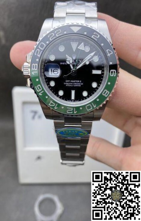 GMT-Master II 126720VTNR Sprite Black & Green Ceramic Bezel Black Dial DD3285 Movement 904L Case & Oyster Bracelet CHS