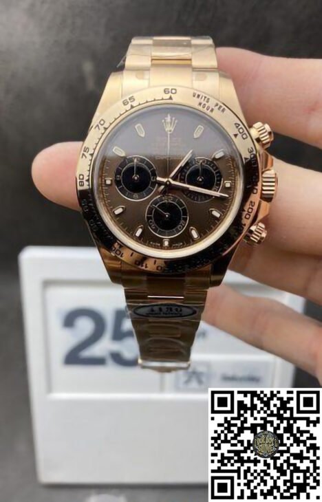 Rolex Daytona 116505 Rose Gold Case & Bracelet Brown Dial on Rose Gold Bracelet SA4130 Movement