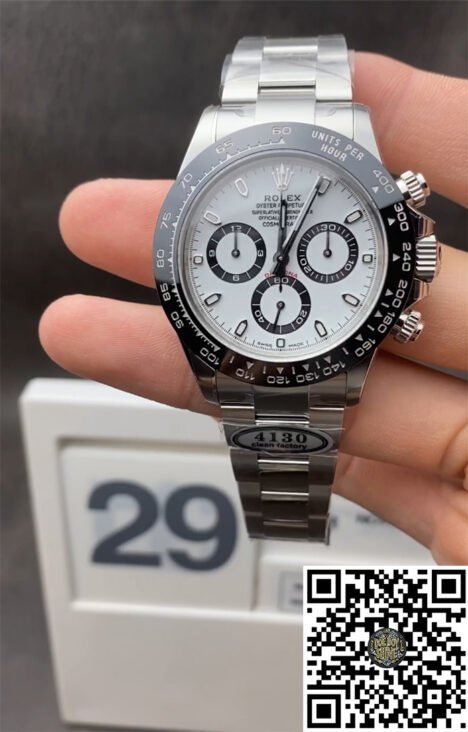Daytona 116500 904L SS Case and Bracelet White Dial SA