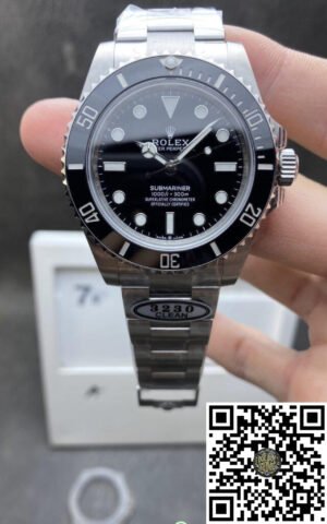Submariner No Date 124060 41mm Black Dial 904L Steel Rolex Sub No Date Super Clone 3230 Movement