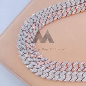 New Deisgn 15MM 3Rows Moissanite Cuban Link Chain Hip Hop Iced Out - Image 3