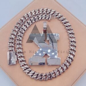 Iced Out Letter K Pendant in 925 Sterling Silver with VVS Moissanite, Hip Hop Jewelry - Image 3
