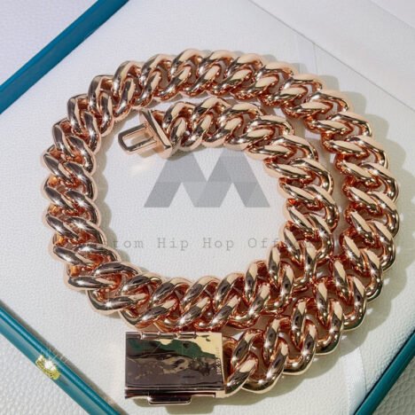 22MM Solid Silver Cuban Chain | Heavy 3D Moissanite Hip Hop Jewelry - Image 5