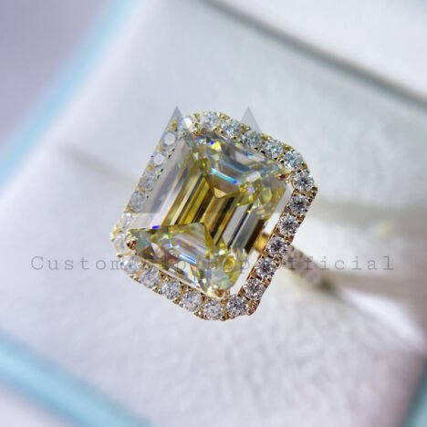 Moissanite Engagement Ring Solid Gold 10K-18K - Hip Hop Jewelry Style with GRA - Image 2