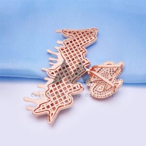 Rose Gold Two-Tone Moissanite Diamond GS HARVA Double Layer Hip Hop Pendant - Image 2