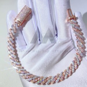 8MM VVS Moissanite Cuban Link Bracelet - Iced Out Hip Hop Men's Jewelry - Image 2