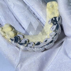 VVS Moissanite 10k White Gold Custom Grillz - Solid Hip Hop Jewelry - Image 4