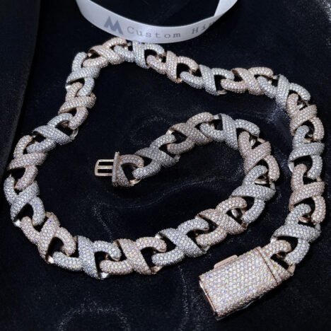15MM Infinity Link Moissanite Chain | VVS Hip Hop Iced Out Jewelry - Image 2
