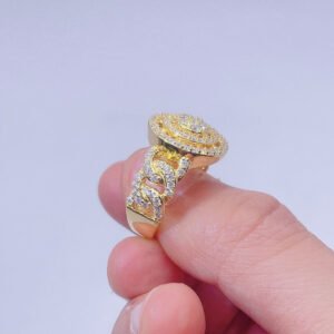 14K Gold Plating Sterling Silver 925 VVS Moissanite Iced Out Ring - Image 3