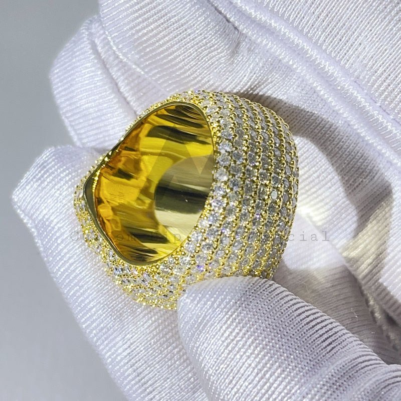 Iced Out VVS Moissanite Baguette Cross Ring - Hip Hop Style Jewelry - Image 2