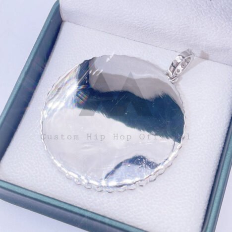 Custom 2.5" Moissanite Photo Pendant with 3MM Tennis Chain - Hip Hop Jewelry" - Image 2