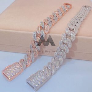18MM Moissanite Diamond Cuban Bracelet Iced Out Hip Hop Jewelry - Image 4