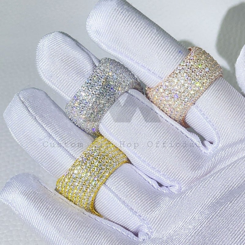 Iced Out VVS Moissanite Baguette Cross Ring - Hip Hop Style Jewelry - Image 4