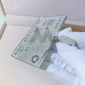 Iced Moissanite Silver Credit Card Pendant - Hip Hop Jewelry - Image 2