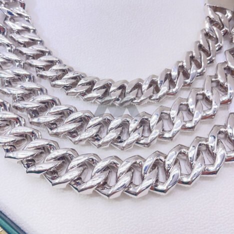15MM Sterling Silver Moissanite Cuban Link Chain | Unisex Luxury Necklace - Image 5