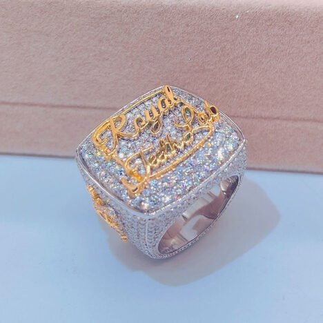 Iced Out VVS Moissanite Diamond Ring - Hip Hop Championship Style