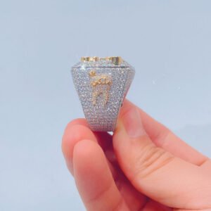 Iced Out VVS Moissanite Diamond Ring - Hip Hop Championship Style - Image 3