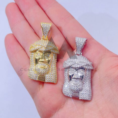 Rapper Jewelry Men Fashion Iced Out Jesus Necklace with VVS Moissanite