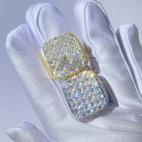 Men's VVS Moissanite Diamond Ring - Iced Out Hip Hop Jewelry