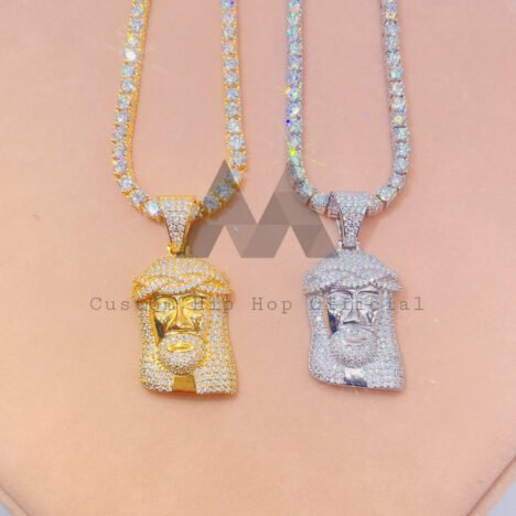 Rapper Jewelry Men Fashion Iced Out Jesus Necklace with VVS Moissanite - Image 2