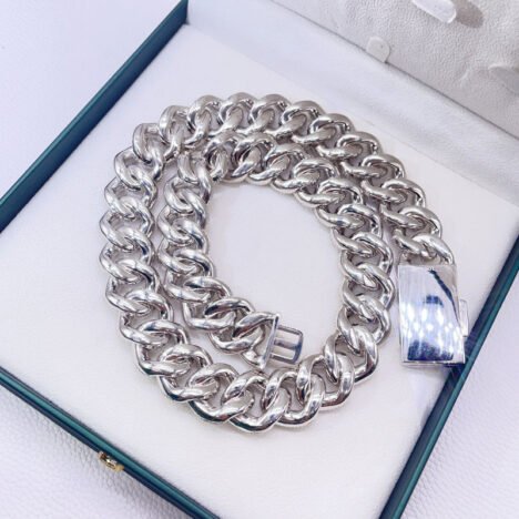 18MM 20MM 23MM Thick Heavy Solid Silver VVS Moissanite Cuban Link Chain Iced Out With Long Clasp - Image 3