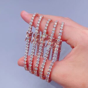Hot Sell Sterling Silver 925 3MM 4MM Moissanite Tennis Bracelet with GRA Certificate - Image 2