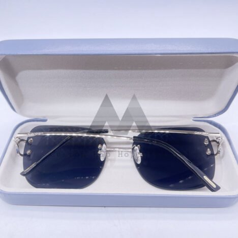 Sterling Silver vvs moissanite iced out hip hop glasses with grey lens - Image 2