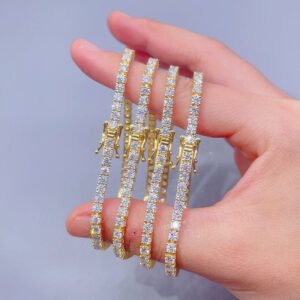 Hot Sell Sterling Silver 925 3MM 4MM Moissanite Tennis Bracelet with GRA Certificate - Image 3