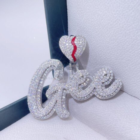 Personalized VVS Moissanite Diamond Pendant - Custom Hip Hop Jewelry