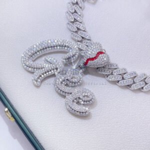 Personalized VVS Moissanite Diamond Pendant - Custom Hip Hop Jewelry - Image 3