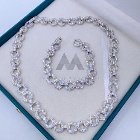 Iced Out 925 Silver 13MM Moissanite Infinity Chain - Hip Hop Jewelry - Image 3