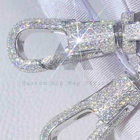 VVS Moissanite Solid Silver Key Chain - Unique Hip Hop Jewelry Accessory - Image 2