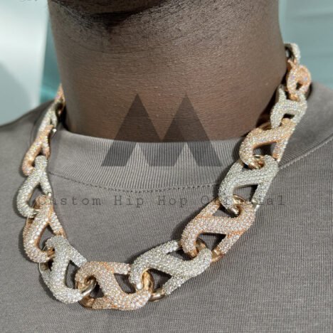 Men's 20MM Infinity Cuban Byzantine Chain | 2-Tone Rose Gold Hip Hop Jewelry