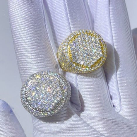 Men's Iced Out Hip Hop Ring - Fashion Round Circle Style