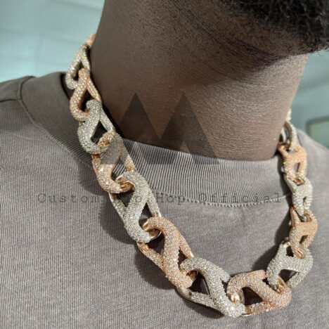 Men's 20MM Infinity Cuban Byzantine Chain | 2-Tone Rose Gold Hip Hop Jewelry - Image 3