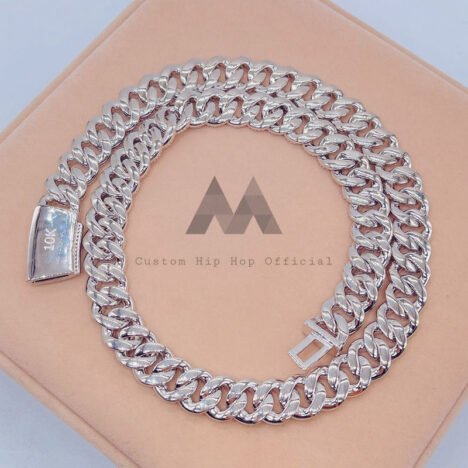 15MM Moissanite Iced Cuban Chain - Hip Hop Luxury Baguette Diamond Necklace - Image 2