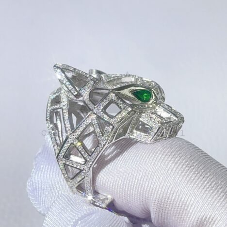 Men's Iced Out Leopard Head Ring with VVS Moissanite - Hip Hop Fashion Jewelry - Image 4