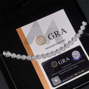 10MM Iced Out Moissanite Silver Bracelet | 925 Sterling Hip Hop Jewelry - Image 3