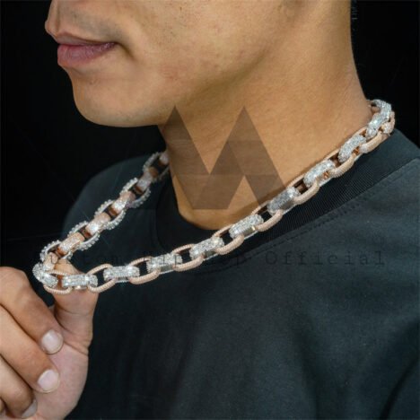 VVS Moissanite Iced Out Hip Hop Chain | Baguette Cut Unisex Jewelry - Image 5
