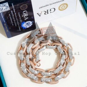 VVS Moissanite Iced Out Hip Hop Chain | Baguette Cut Unisex Jewelry - Image 2