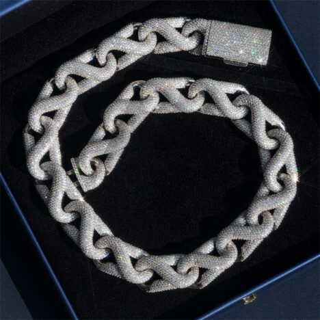 VVS Moissanite Diamond Iced Out Byzantine Chain - 925 Silver Hip Hop Jewelry - Image 2