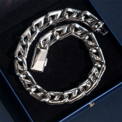 VVS Moissanite Diamond Iced Out Byzantine Chain - 925 Silver Hip Hop Jewelry - Image 3