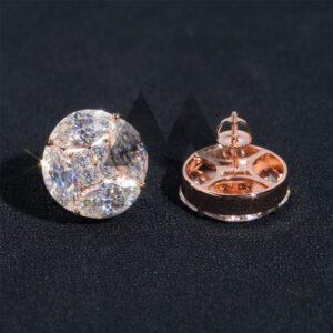 Luxury 18MM Moissanite Diamond Flower Earrings, VVS Clarity, Screw Back - Image 5