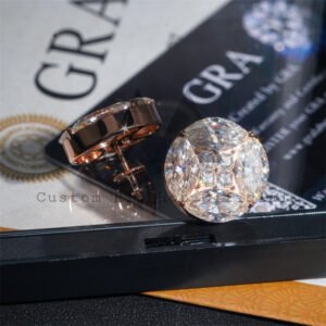 Luxury 18MM Moissanite Diamond Flower Earrings, VVS Clarity, Screw Back - Image 6