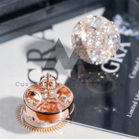 Luxury 18MM Moissanite Diamond Flower Earrings, VVS Clarity, Screw Back - Image 7